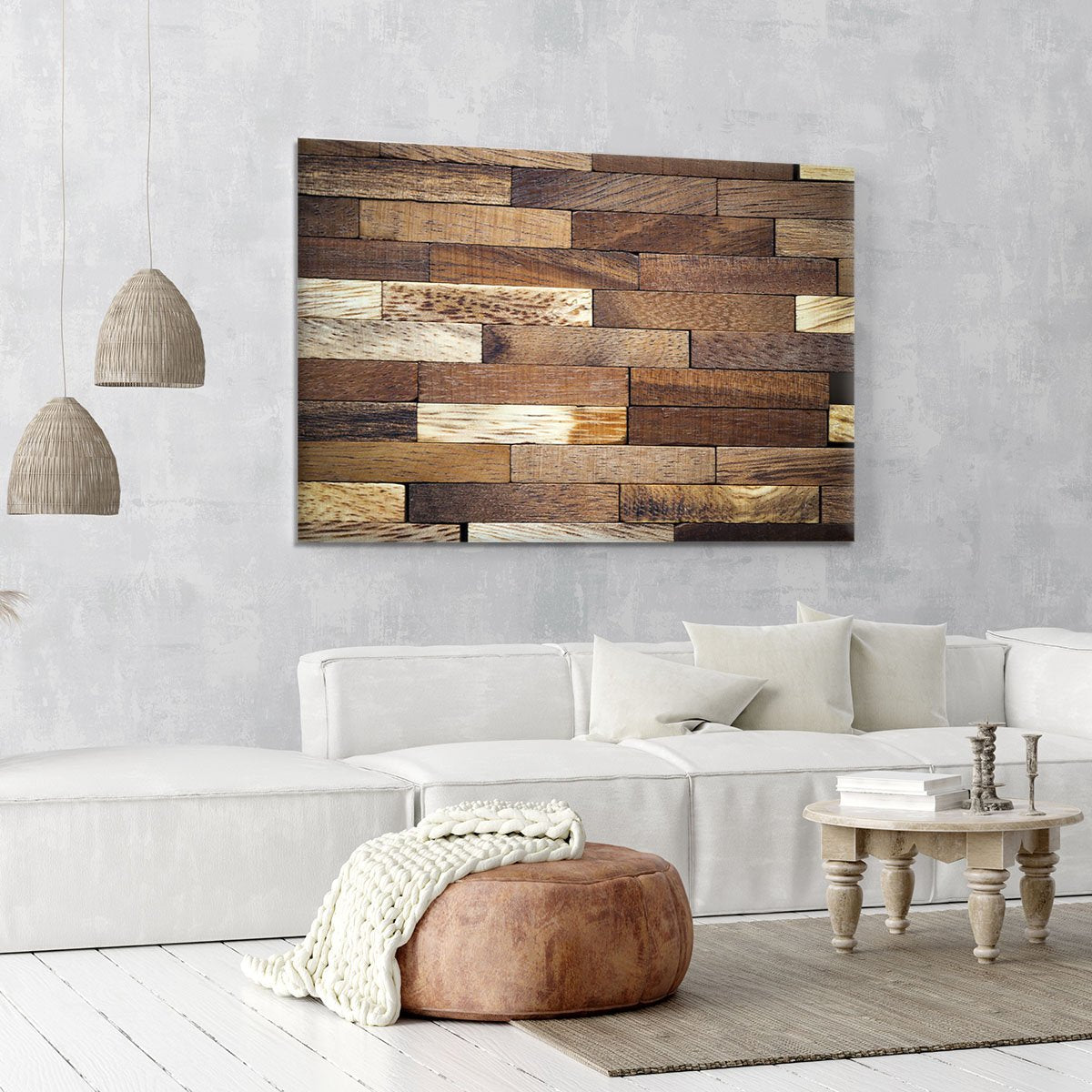 Wooden bars parquet Canvas Print or Poster
