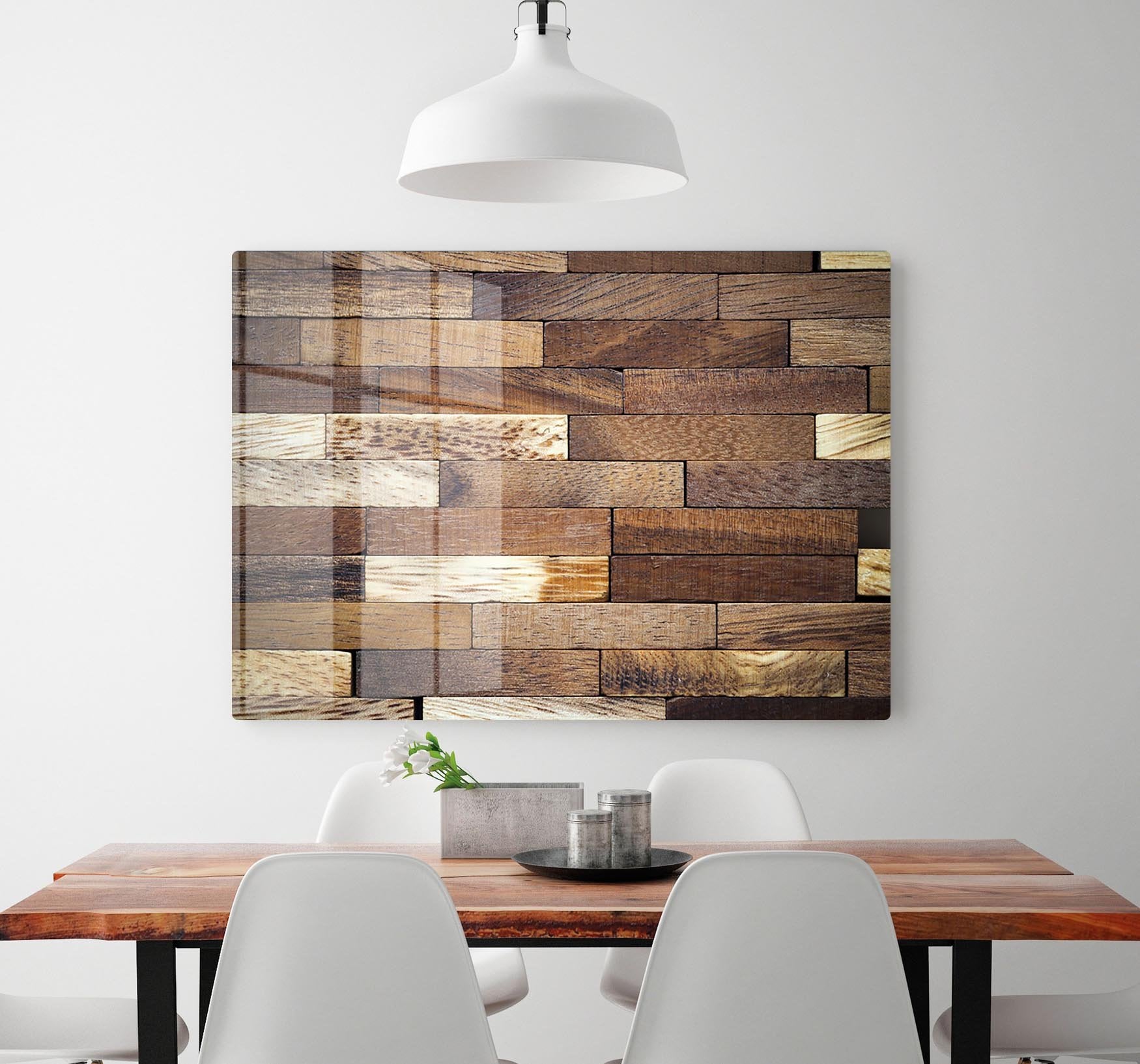 Wooden bars parquet HD Metal Print - Canvas Art Rocks - 2