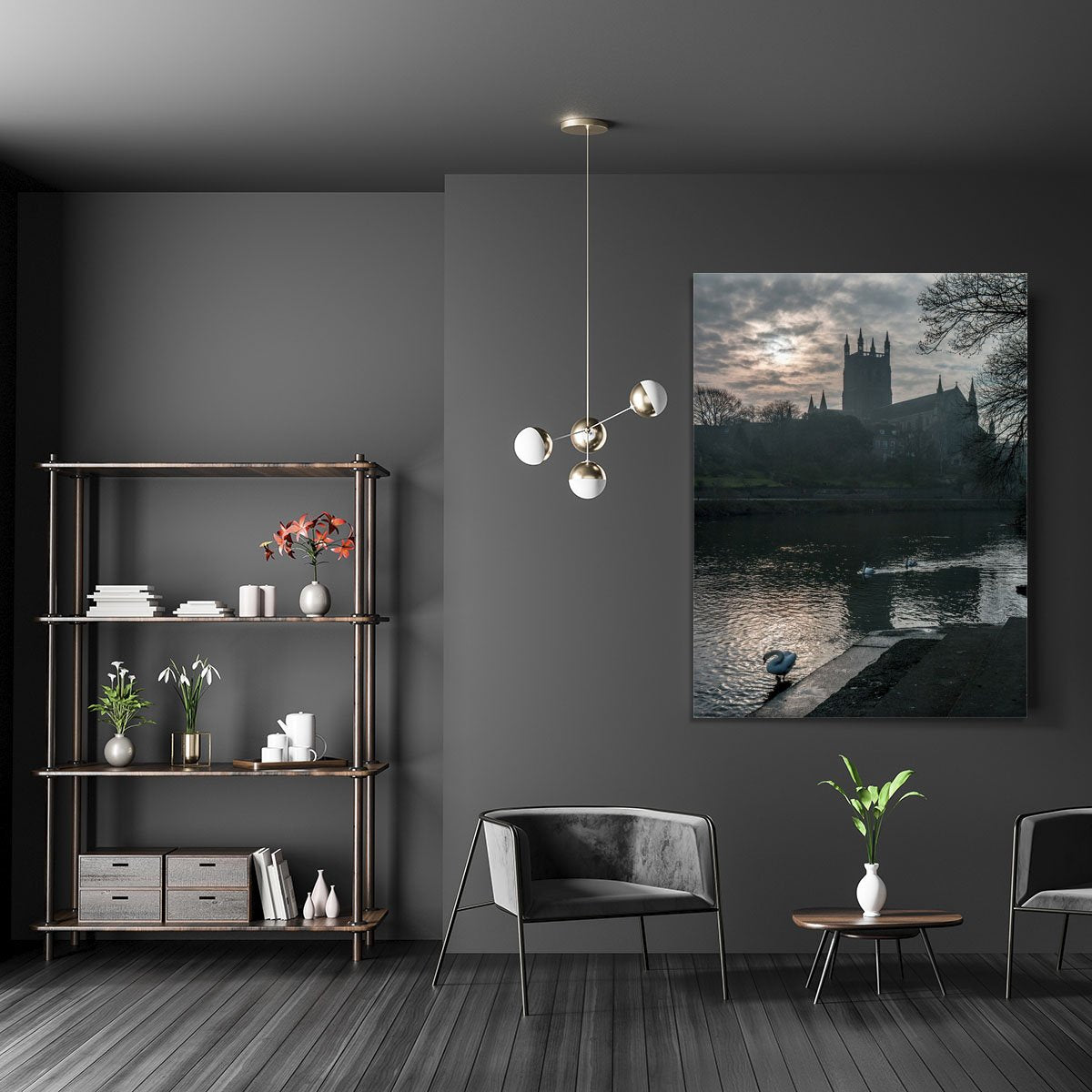 Worcester Cathedral Canvas Print or Poster