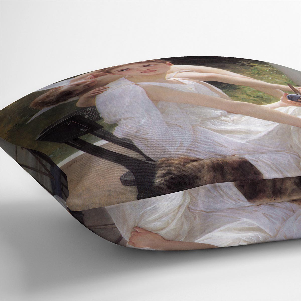 Work Interrupted By Bouguereau Cushion