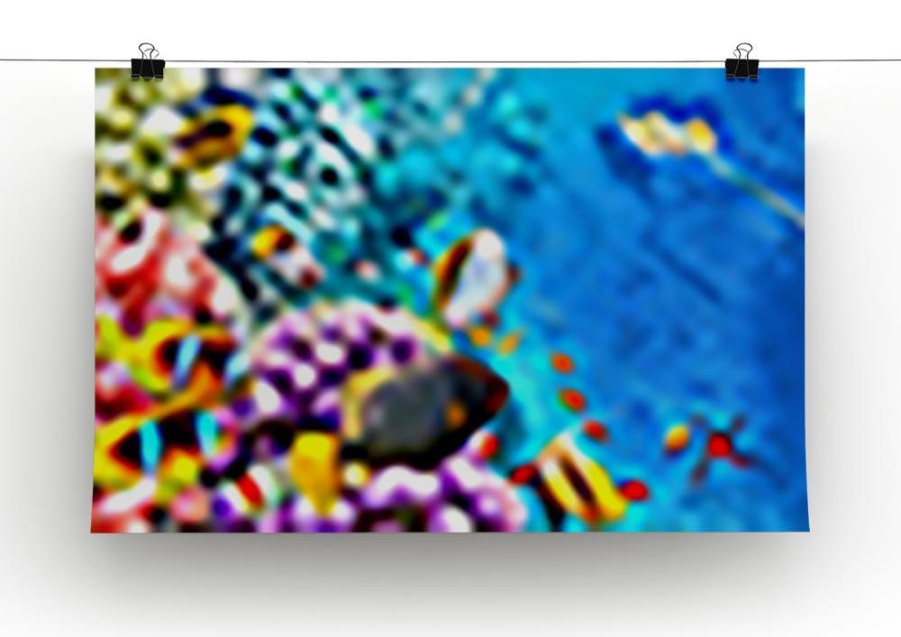 World with corals and tropical fish Canvas Print or Poster - Canvas Art Rocks - 2