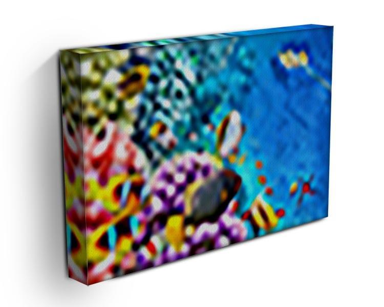 World with corals and tropical fish Canvas Print or Poster - Canvas Art Rocks - 3