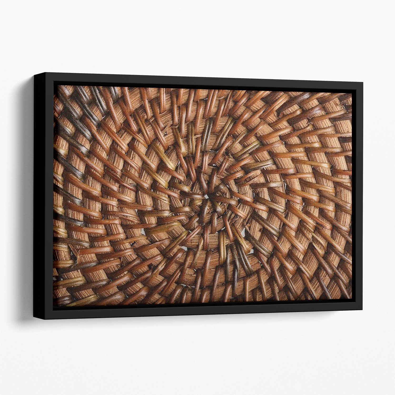 Woven wooden texture Floating Framed Canvas