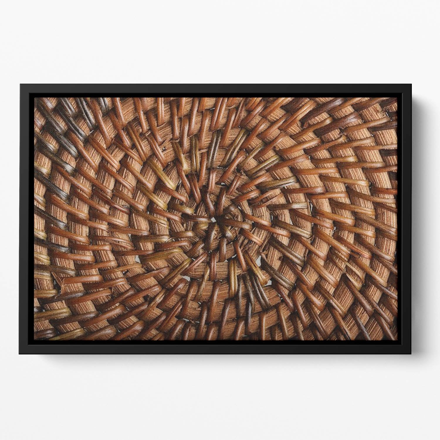 Woven wooden texture Floating Framed Canvas