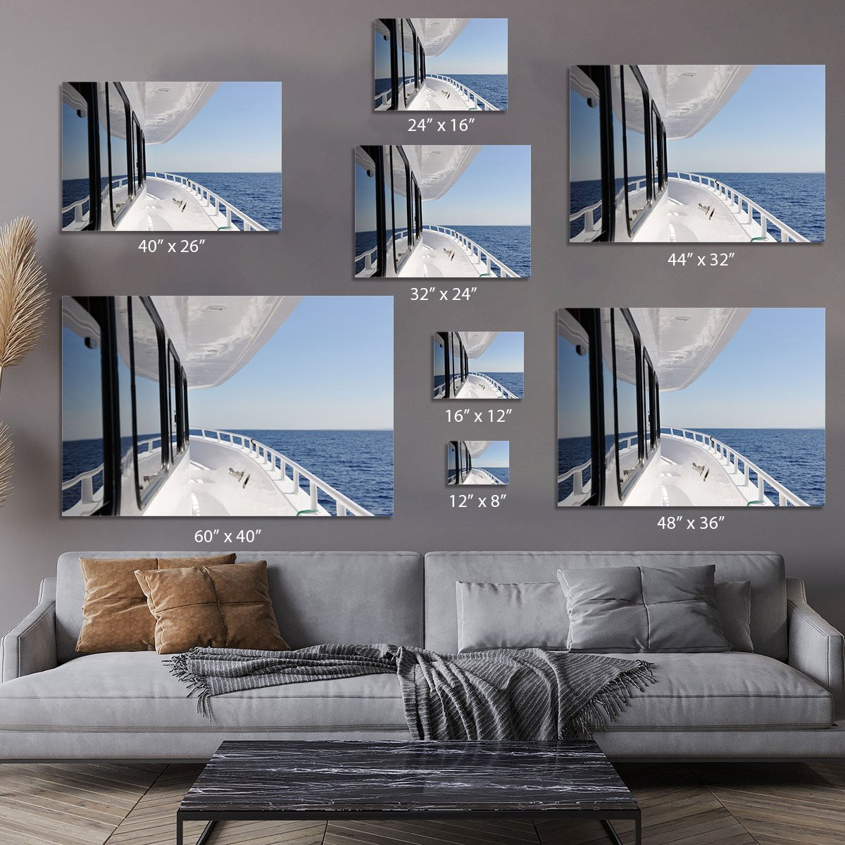 Yacht elements The deck Canvas Print or Poster