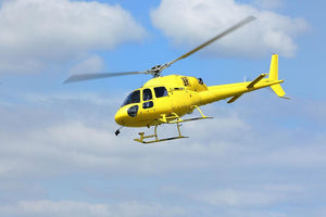 Yellow helicopter in the air Wall Mural Wallpaper - Canvas Art Rocks - 1