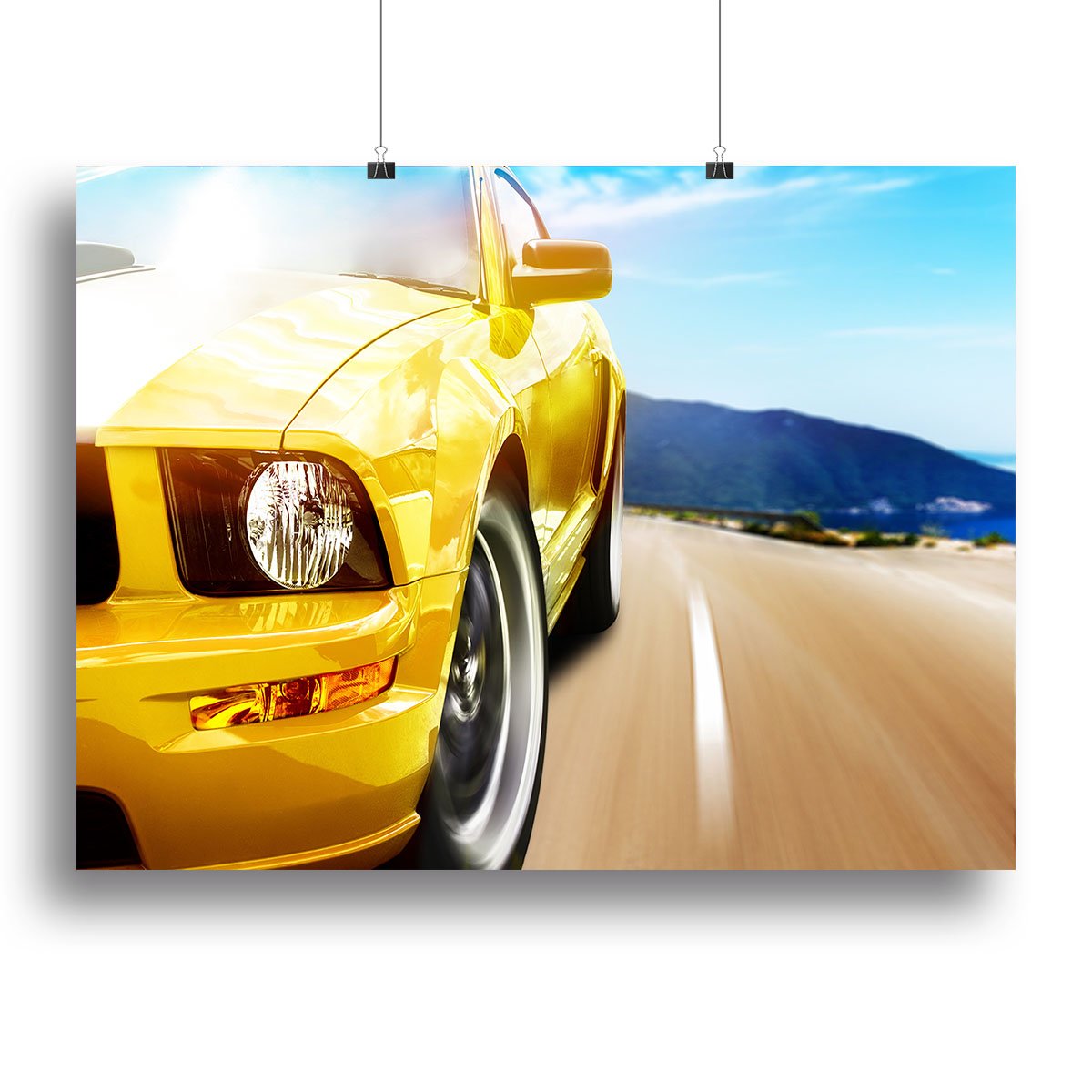 Yellow sport car Canvas Print or Poster