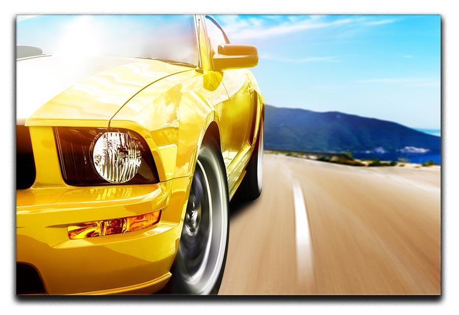 Yellow sport car Canvas Print or Poster  - Canvas Art Rocks - 1