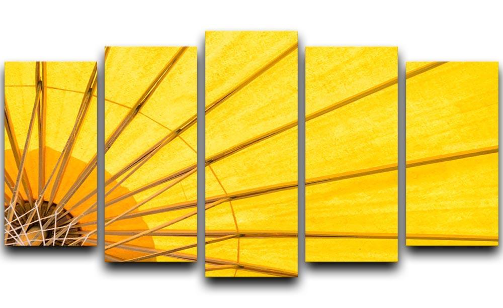 Yellow umbrella background 5 Split Panel Canvas  - Canvas Art Rocks - 1