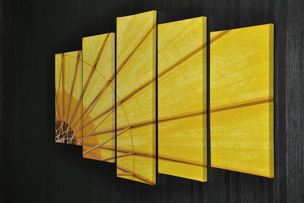 Yellow umbrella background 5 Split Panel Canvas  - Canvas Art Rocks - 2