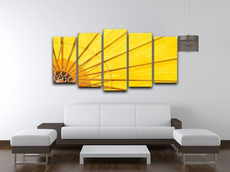 Yellow umbrella background 5 Split Panel Canvas  - Canvas Art Rocks - 3