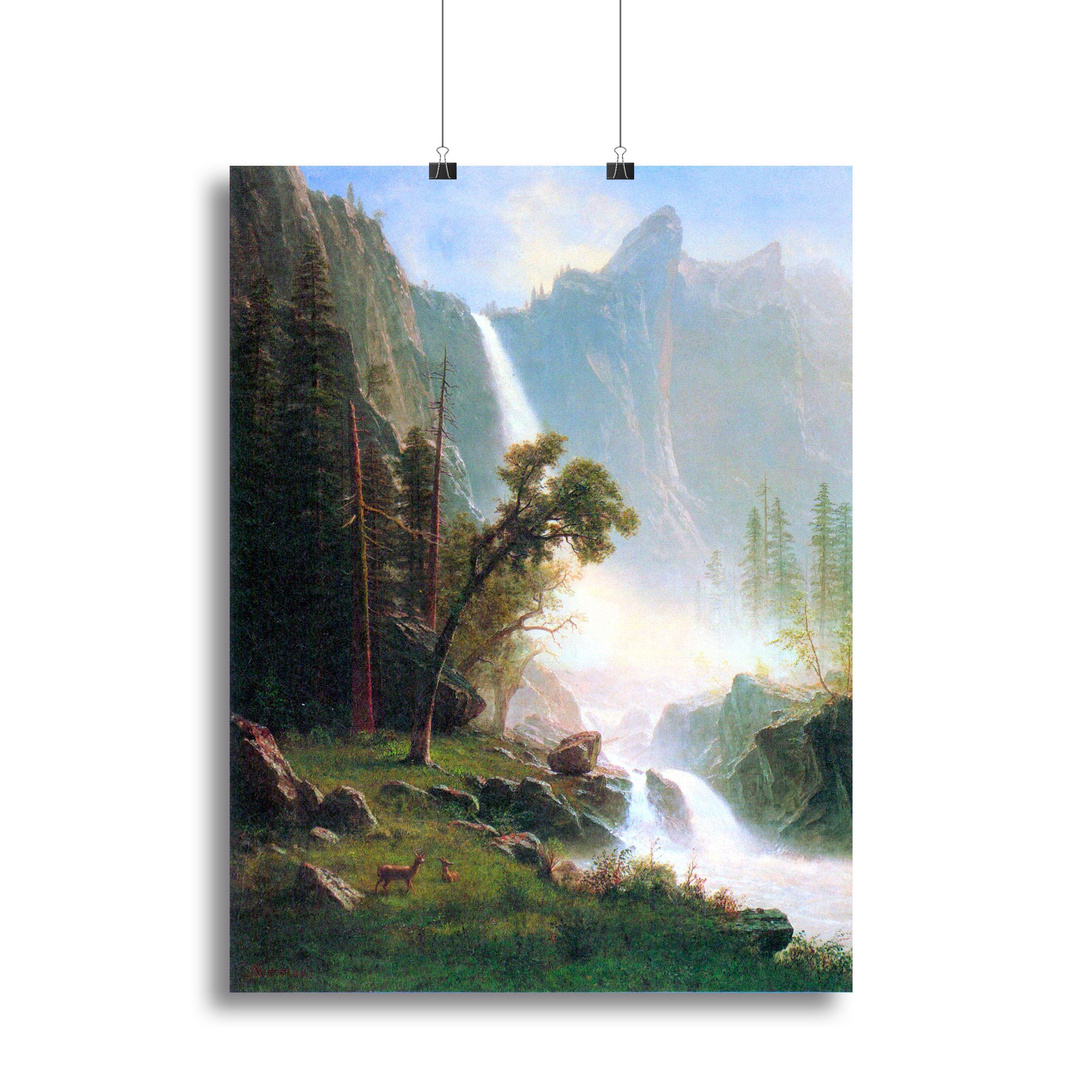 Yosemite Falls by Bierstadt Canvas Print or Poster