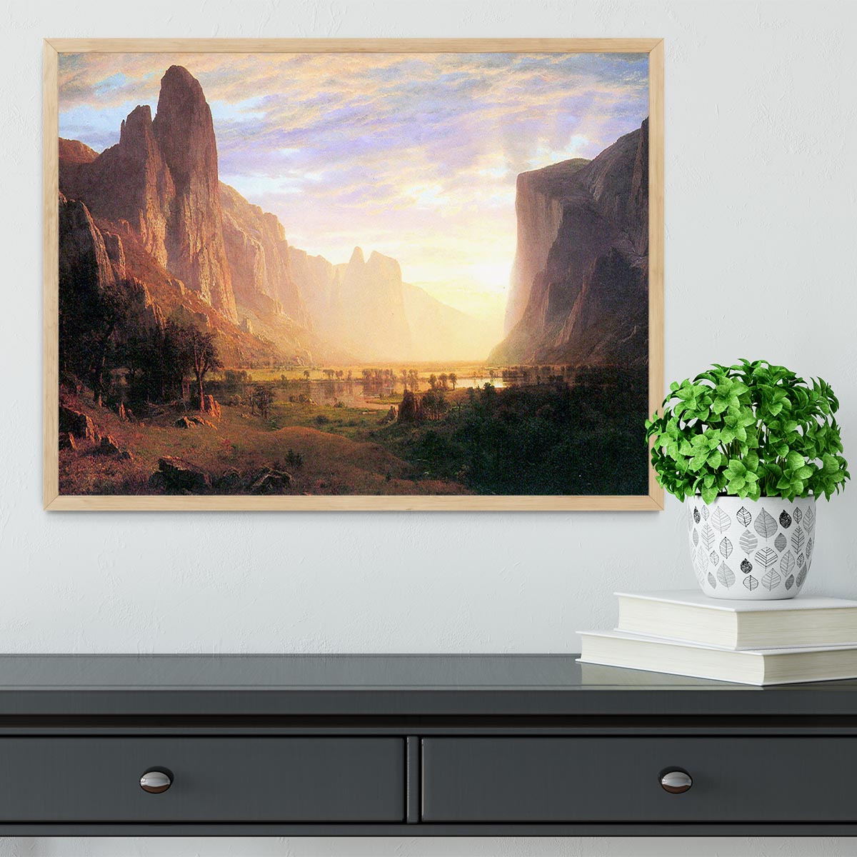 Yosemite Valley 3 by Bierstadt Framed Print - Canvas Art Rocks - 4