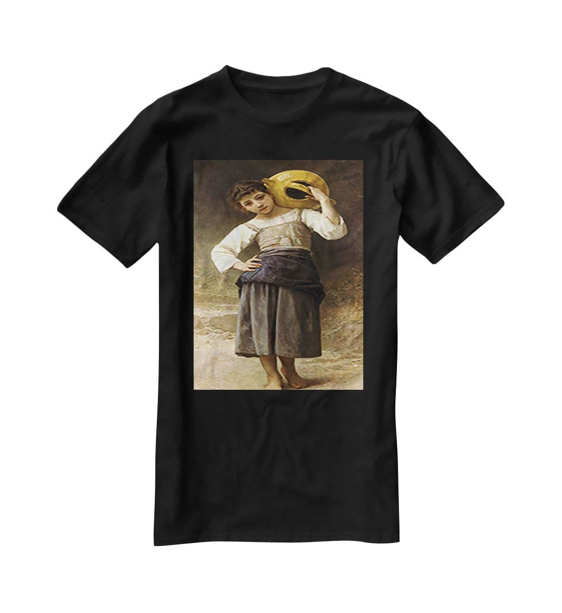 Young Girl Going to the Spring By Bouguereau T-Shirt - Canvas Art Rocks - 1