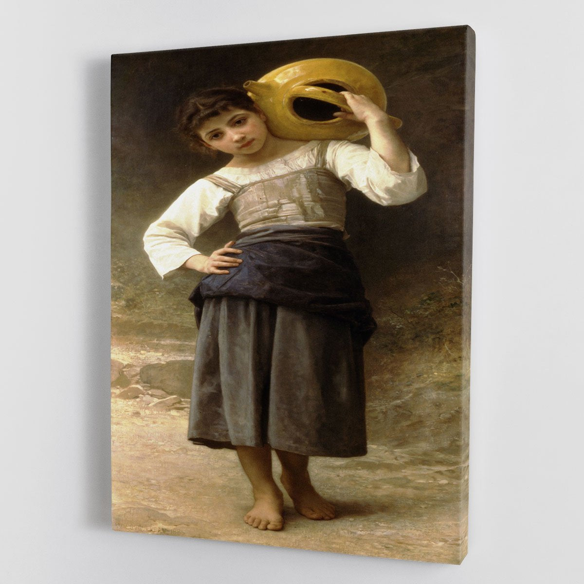 Young Girl Going to the Spring By Bouguereau Canvas Print or Poster