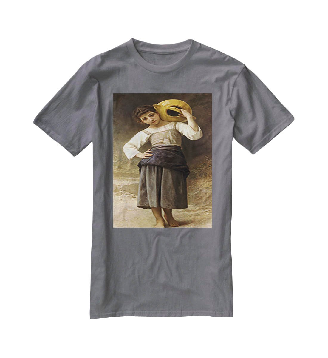 Young Girl Going to the Spring By Bouguereau T-Shirt - Canvas Art Rocks - 3