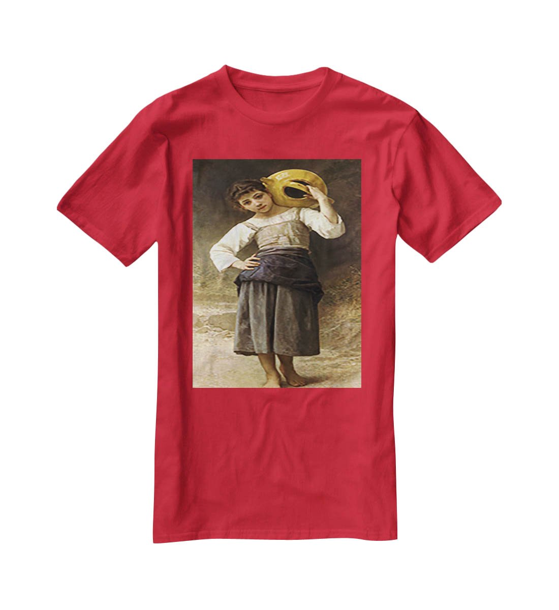 Young Girl Going to the Spring By Bouguereau T-Shirt - Canvas Art Rocks - 4