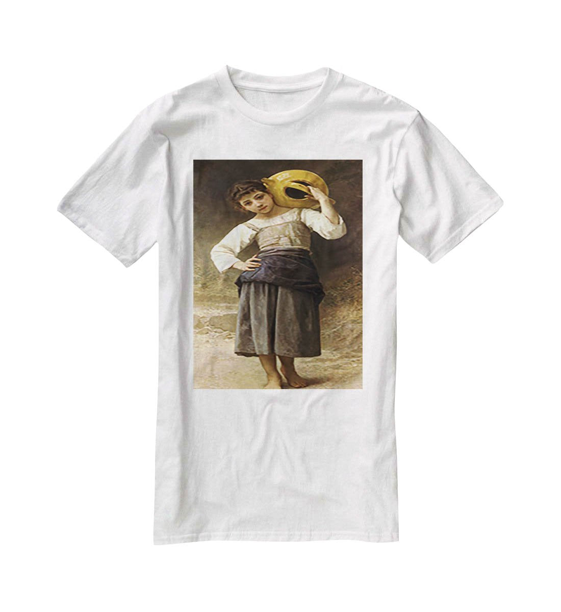 Young Girl Going to the Spring By Bouguereau T-Shirt - Canvas Art Rocks - 5
