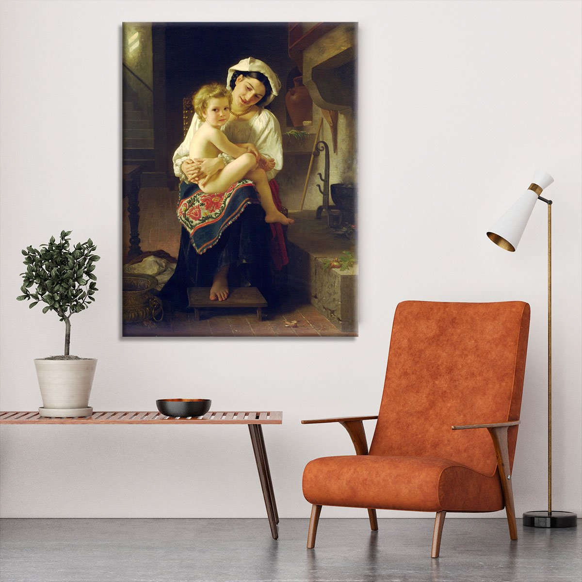 Young Mother Gazing At Her Child By Bouguereau Canvas Print or Poster