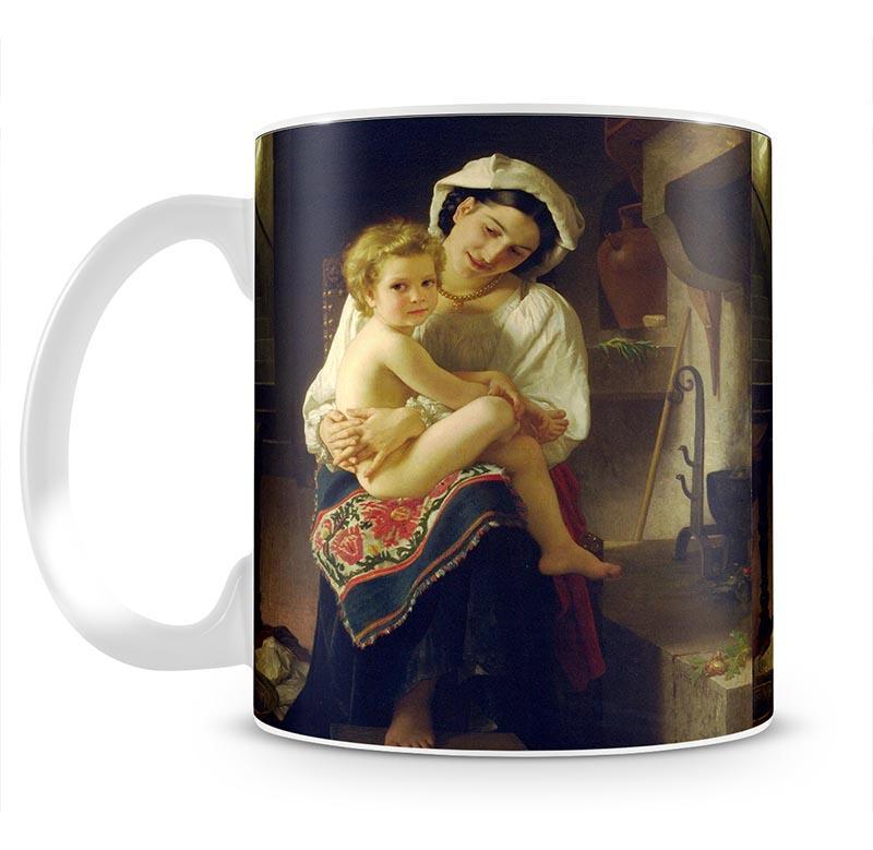 Young Mother Gazing At Her Child By Bouguereau Mug - Canvas Art Rocks - 2
