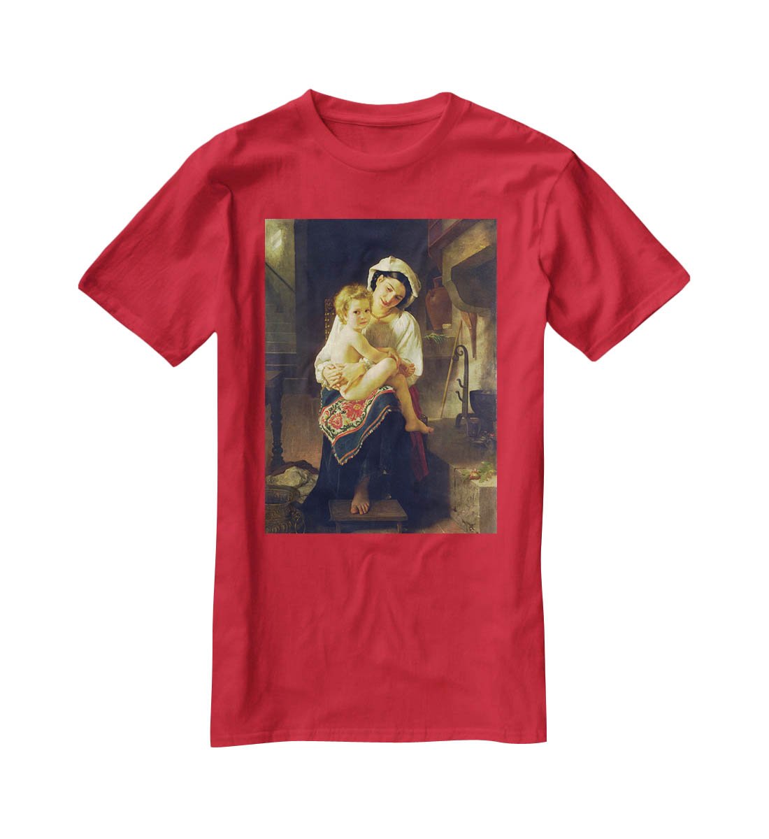 Young Mother Gazing At Her Child By Bouguereau T-Shirt - Canvas Art Rocks - 4