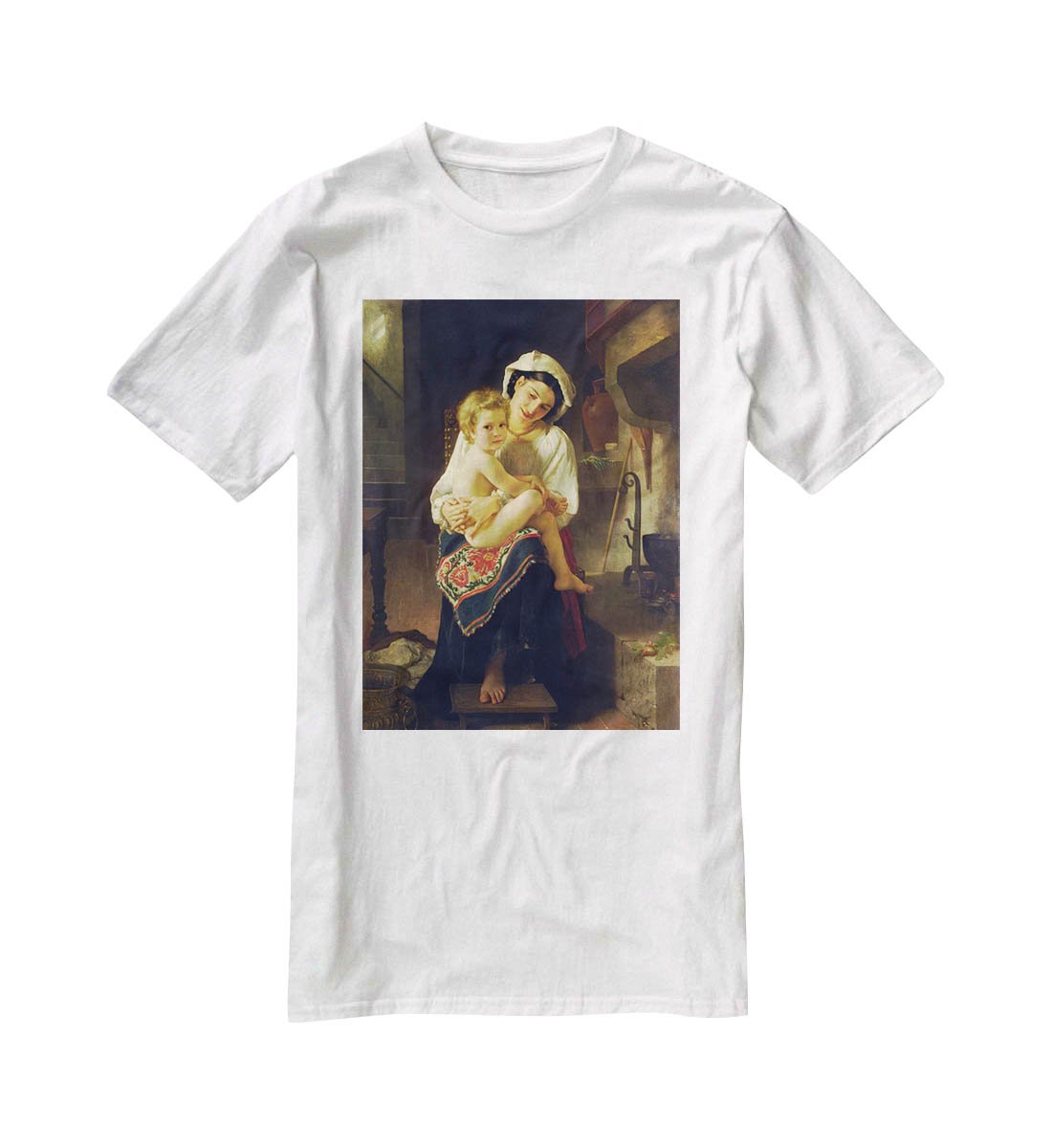 Young Mother Gazing At Her Child By Bouguereau T-Shirt - Canvas Art Rocks - 5