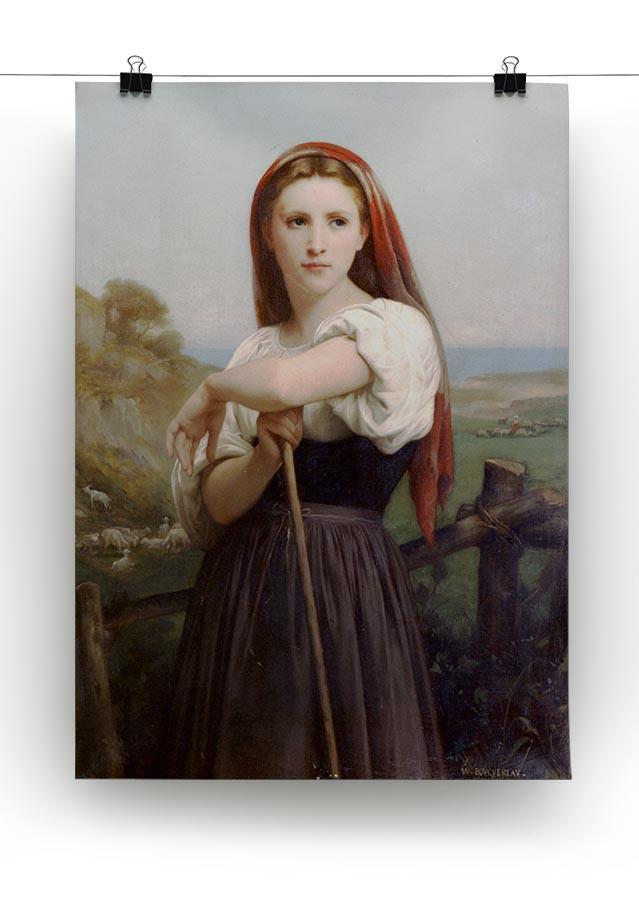 Young Shepherdess By Bouguereau Canvas Print or Poster - Canvas Art Rocks - 2