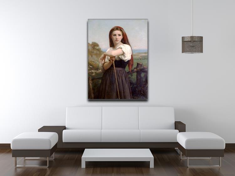 Young Shepherdess By Bouguereau Canvas Print or Poster - Canvas Art Rocks - 4