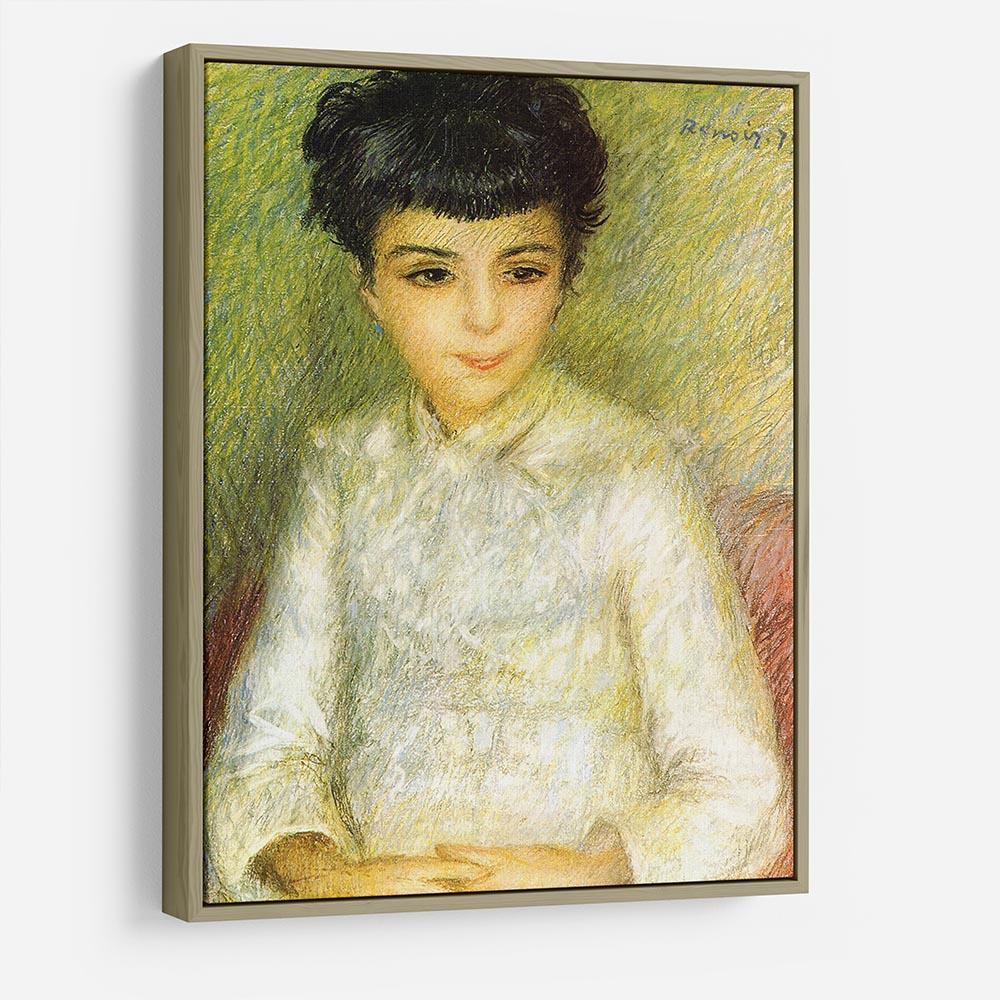 Young girl with brown hair by Renoir HD Metal Print