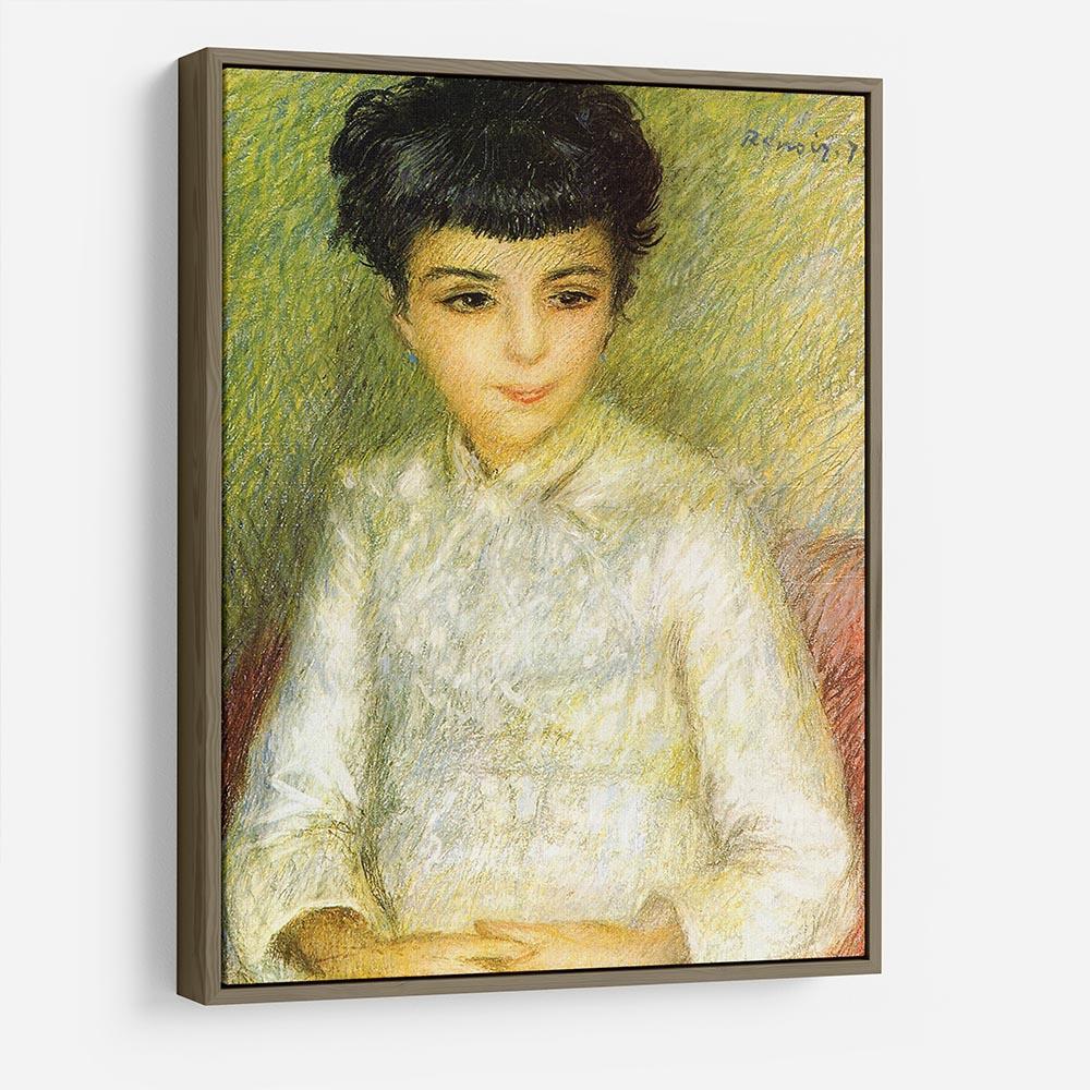 Young girl with brown hair by Renoir HD Metal Print