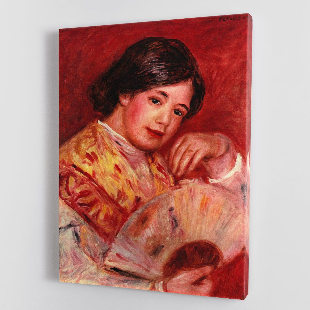 Young girl with fan by Renoir Canvas Print or Poster
