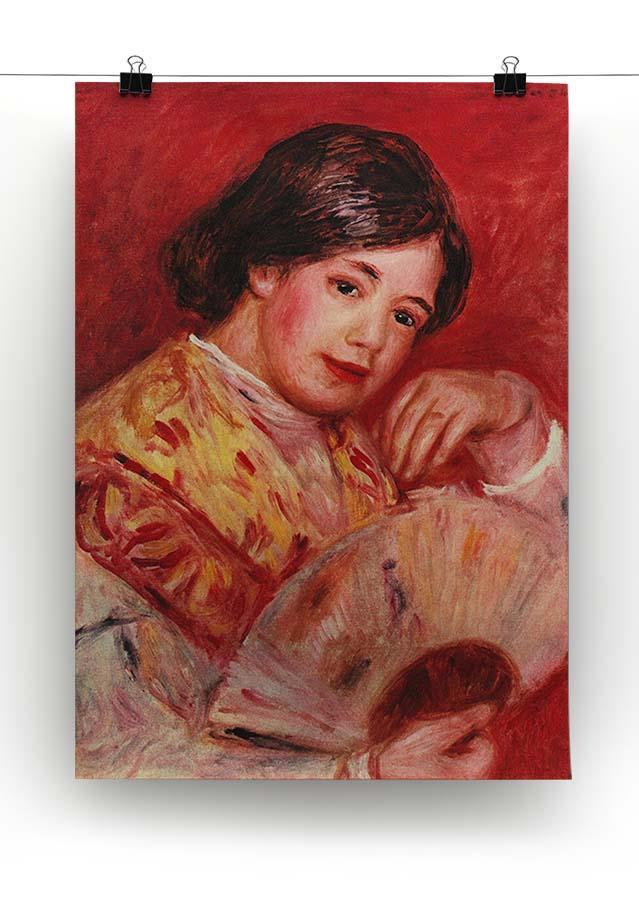 Young girl with fan by Renoir Canvas Print or Poster - Canvas Art Rocks - 2