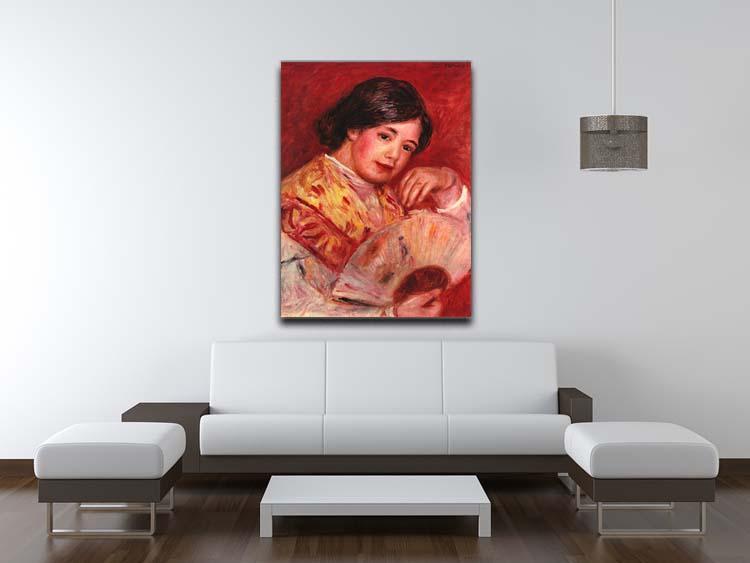 Young girl with fan by Renoir Canvas Print or Poster - Canvas Art Rocks - 4