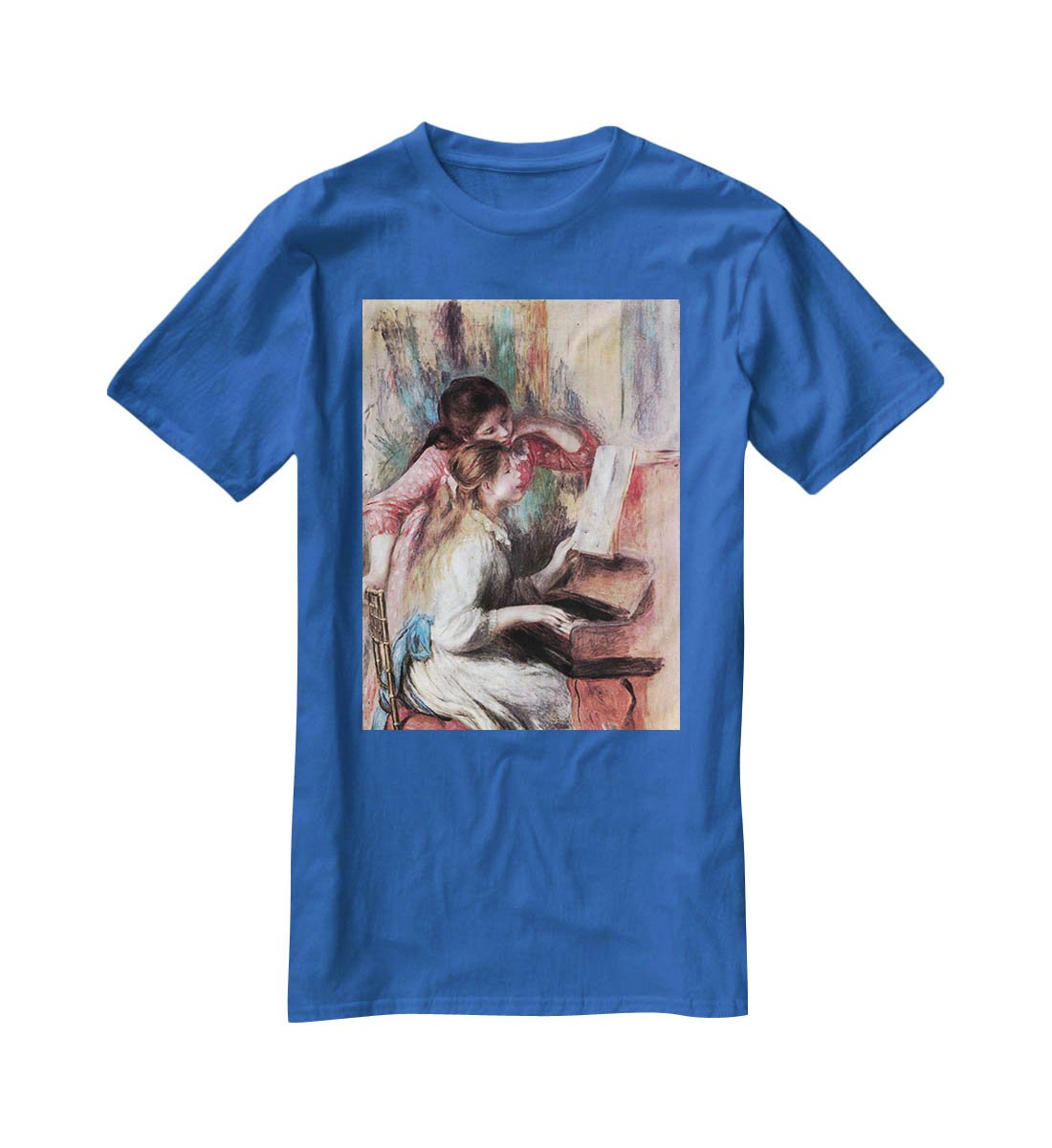 Young girls at the piano 1 by Renoir T-Shirt - Canvas Art Rocks - 2