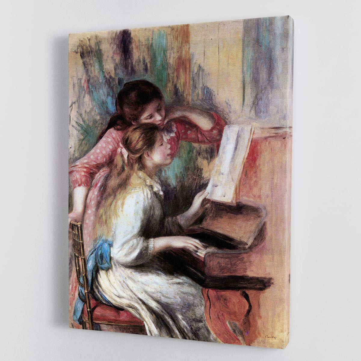 Young girls at the piano 1 by Renoir Canvas Print or Poster