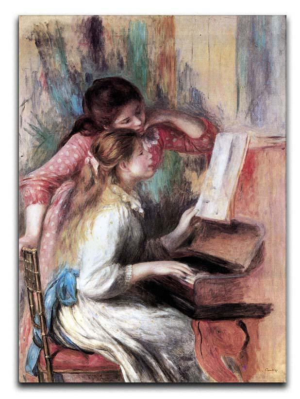 Young girls at the piano 1 by Renoir Canvas Print or Poster  - Canvas Art Rocks - 1