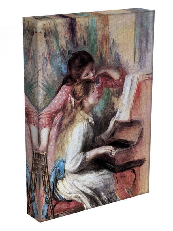 Young girls at the piano 1 by Renoir Canvas Print or Poster - Canvas Art Rocks - 3