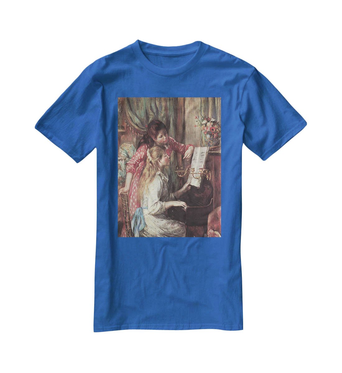 Young girls at the piano 2 by Renoir T-Shirt - Canvas Art Rocks - 2