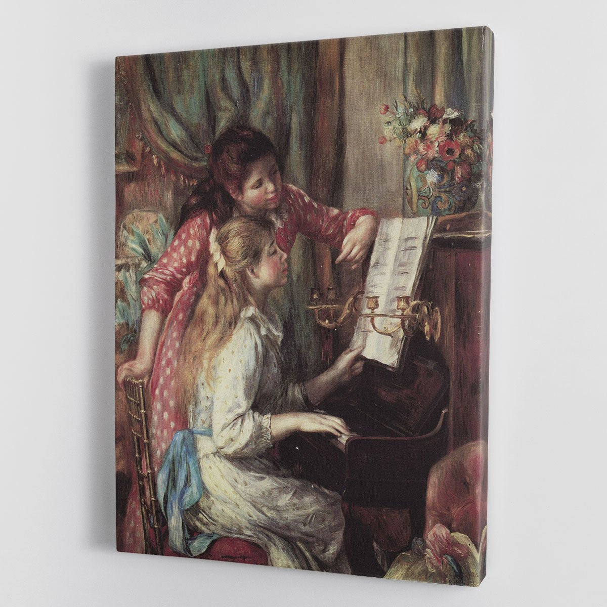 Young girls at the piano 2 by Renoir Canvas Print or Poster