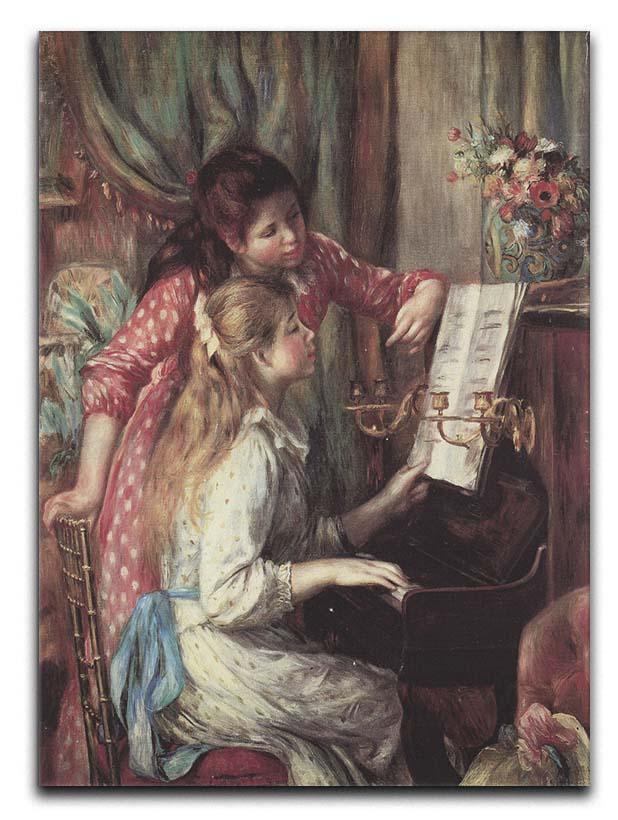 Young girls at the piano 2 by Renoir Canvas Print or Poster  - Canvas Art Rocks - 1