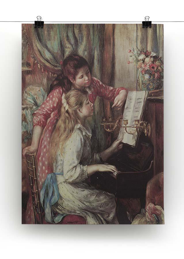 Young girls at the piano 2 by Renoir Canvas Print or Poster - Canvas Art Rocks - 2