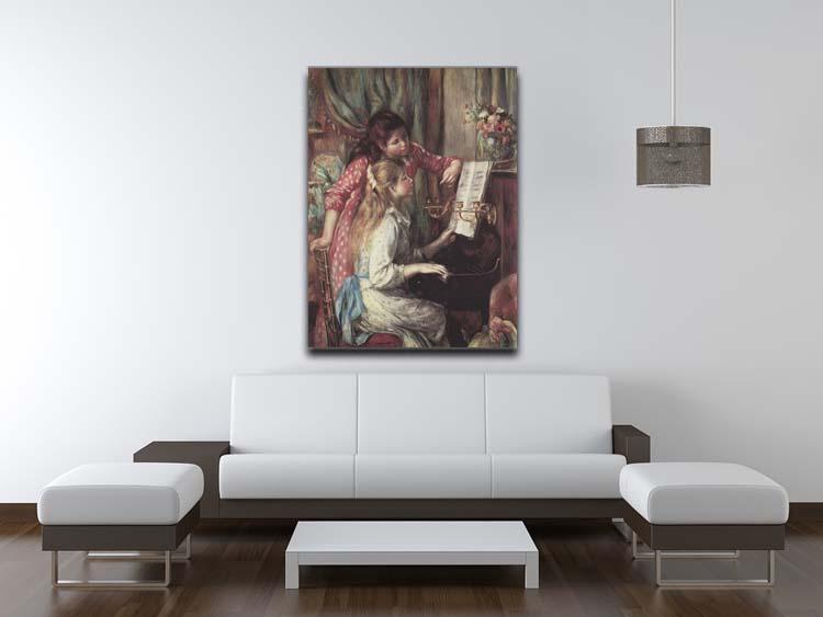 Young girls at the piano 2 by Renoir Canvas Print or Poster - Canvas Art Rocks - 4