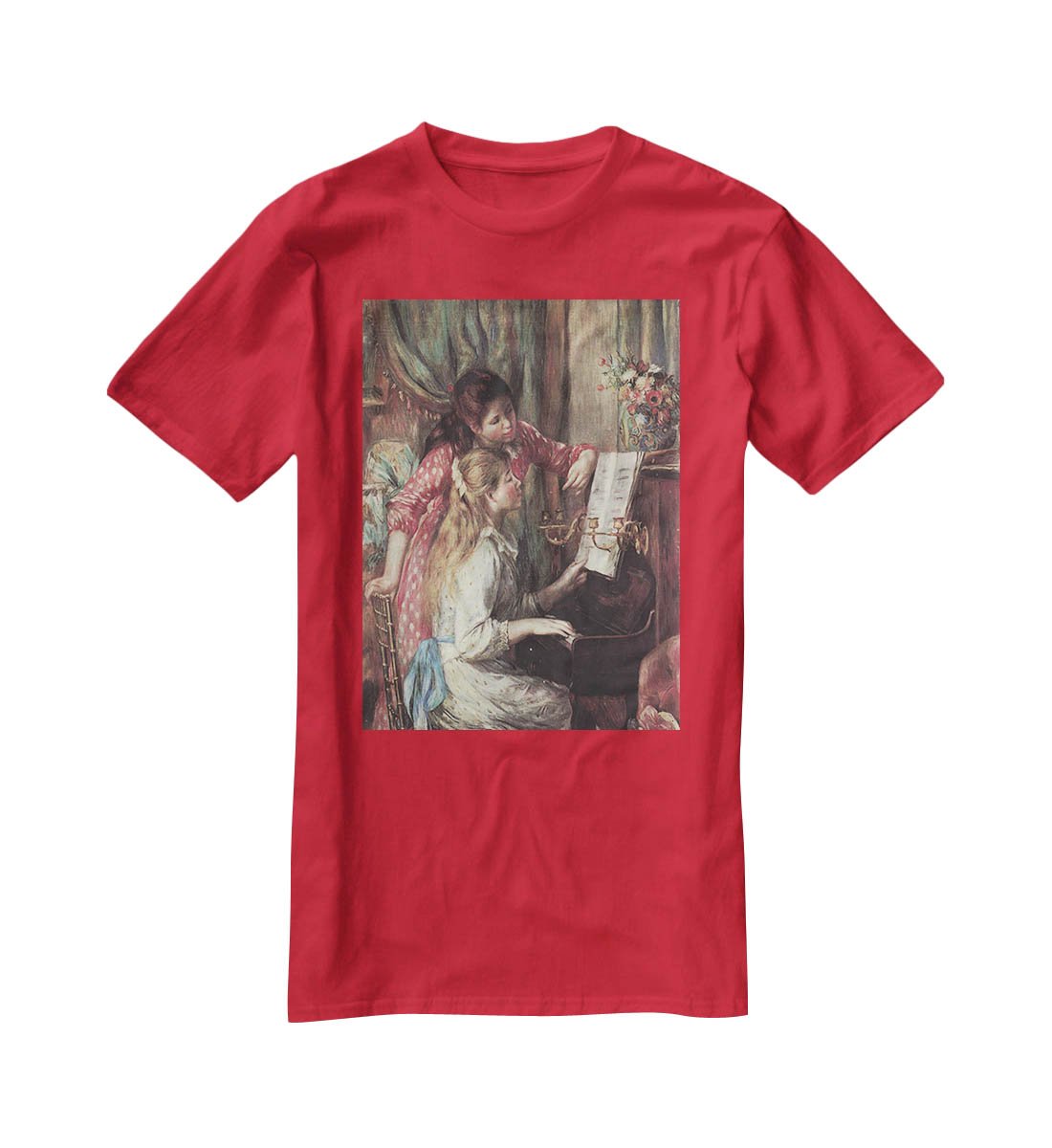 Young girls at the piano 2 by Renoir T-Shirt - Canvas Art Rocks - 4