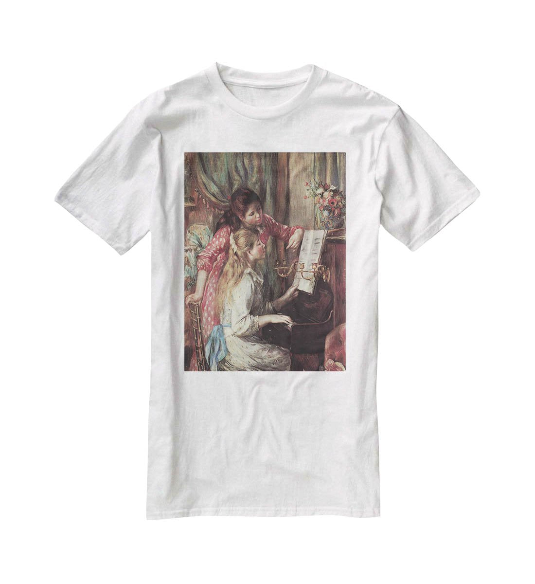 Young girls at the piano 2 by Renoir T-Shirt - Canvas Art Rocks - 5