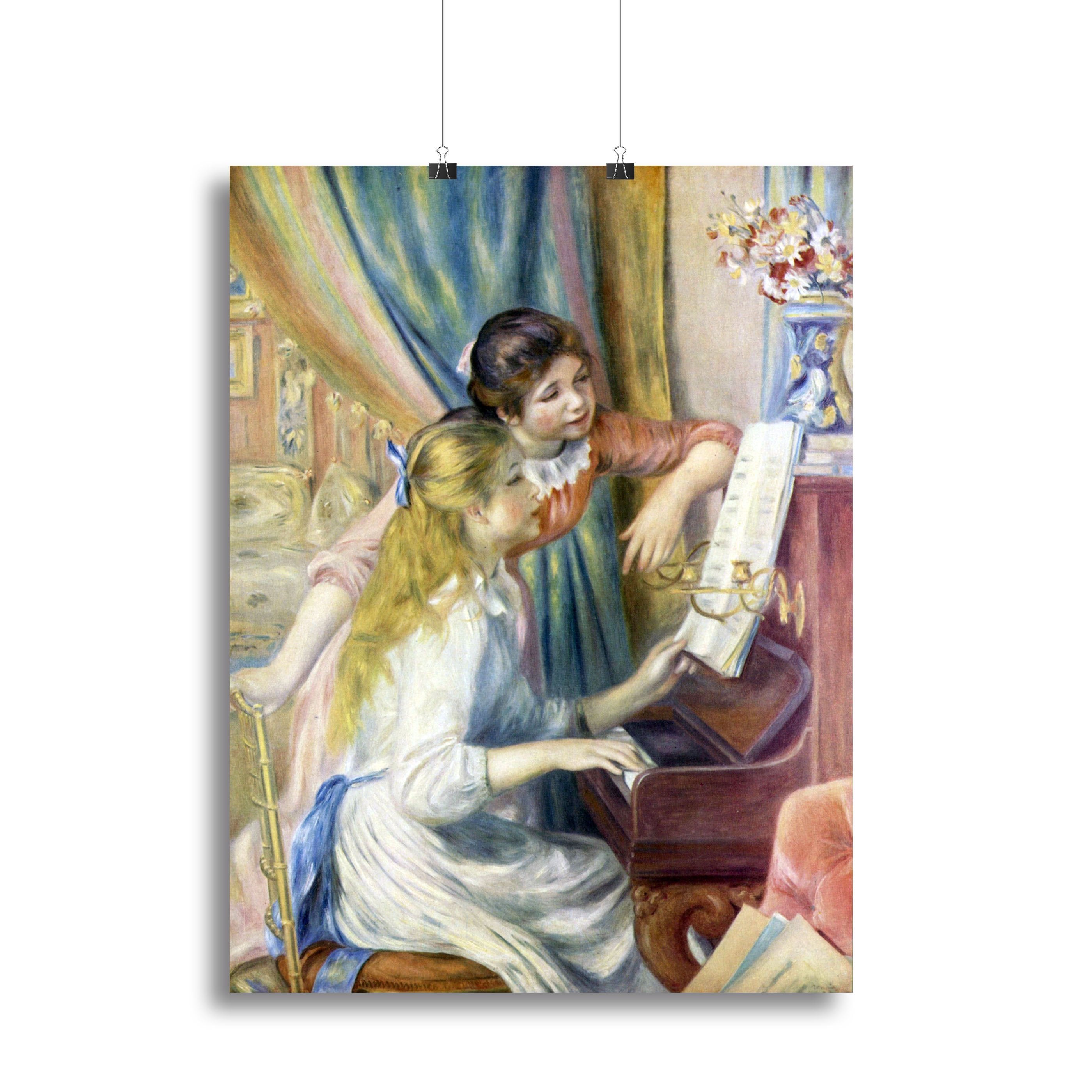 Young girls at the piano 3 by Renoir Canvas Print or Poster