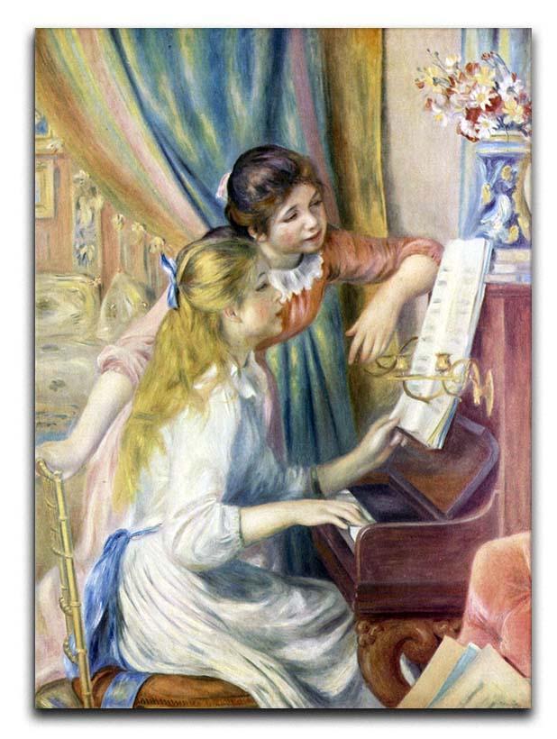 Young girls at the piano 3 by Renoir Canvas Print or Poster  - Canvas Art Rocks - 1