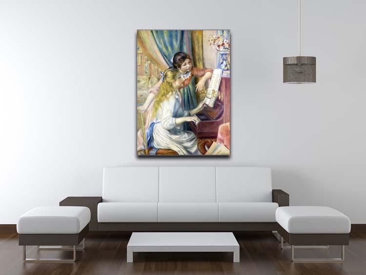Young girls at the piano 3 by Renoir Canvas Print or Poster - Canvas Art Rocks - 4
