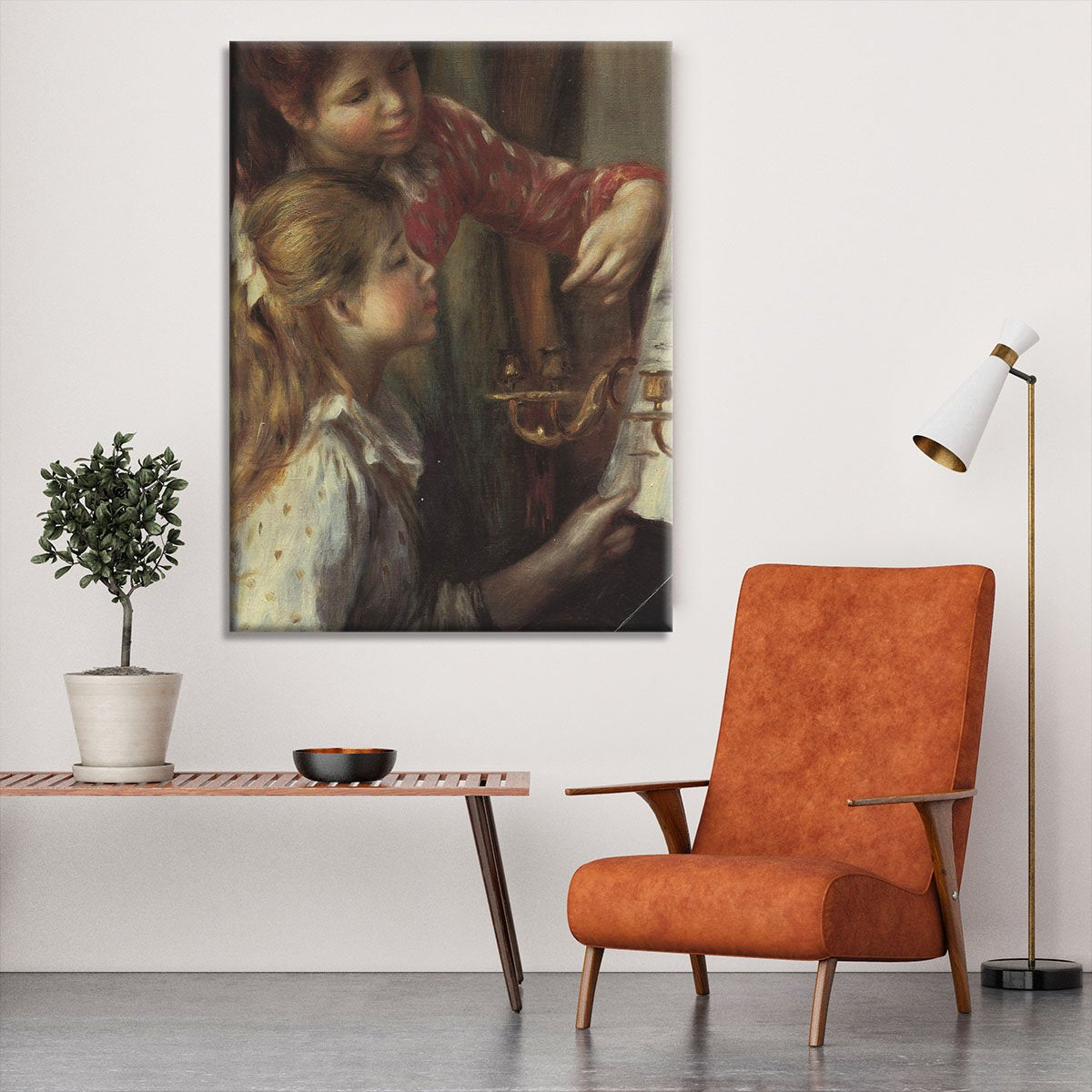 Young girls at the piano Detail by Renoir Canvas Print or Poster