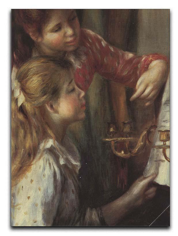 Young girls at the piano Detail by Renoir Canvas Print or Poster  - Canvas Art Rocks - 1