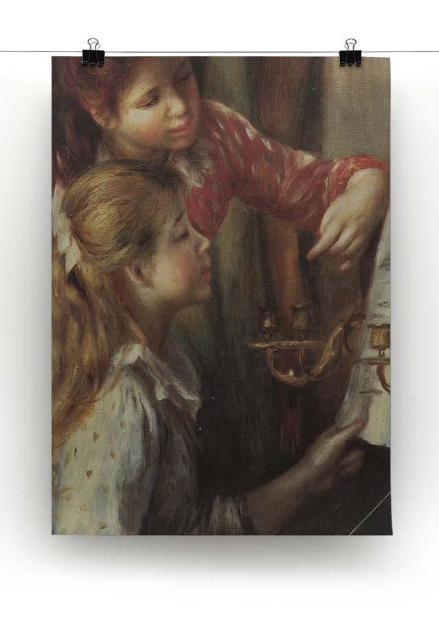 Young girls at the piano Detail by Renoir Canvas Print or Poster - Canvas Art Rocks - 2
